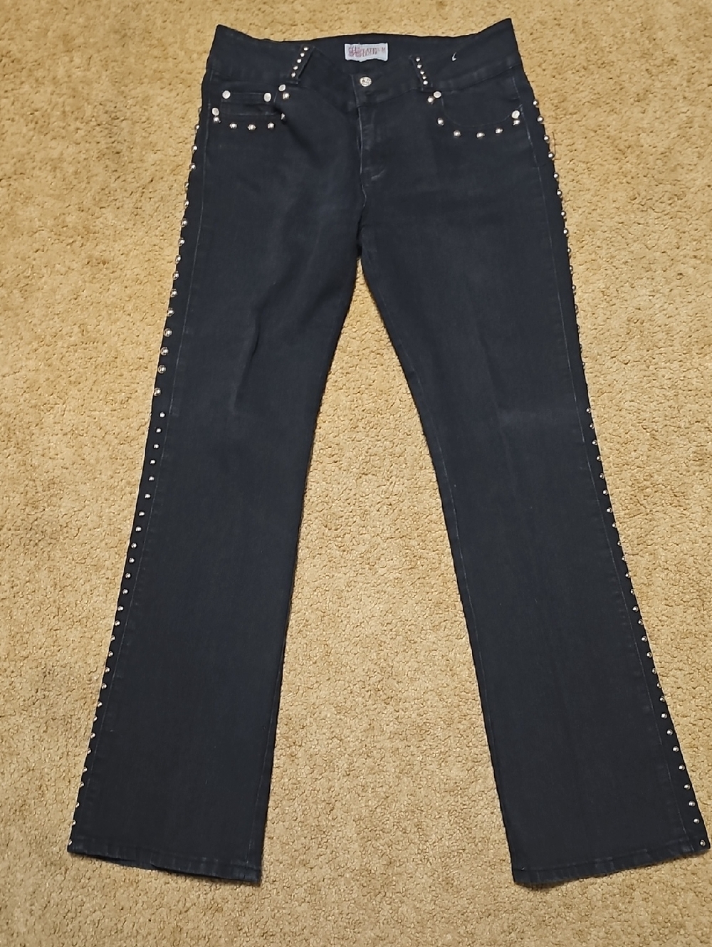 Black Studded Women's Jeans Tote 9